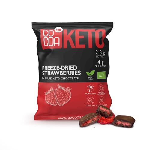 30573TRUSKAWKI W CZEKOLADZIE CIEMNEJ BEZ DODATKU CUKRU KETO BIO 40 g - COCOA-1
