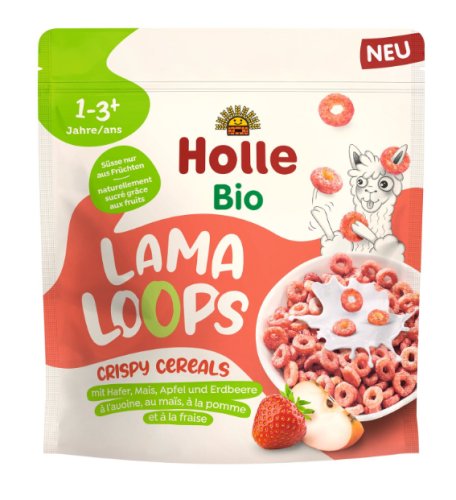 30641KÓŁECZKA ZBOŻOWE JABŁKOWO - TRUSKAWKOWA LAMA BEZ DODATKU CUKRÓW OD 1 ROKU BIO 125 g - HOLLE-1