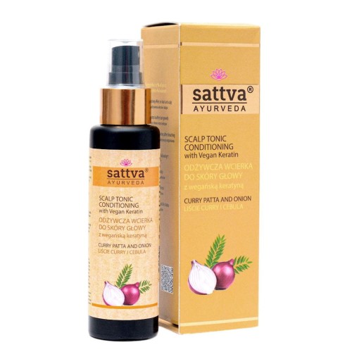 30703WCIERKA DO SKÓRY GŁOWY ODŻYWCZA LIŚCIE CURRY & CEBULA 100 ml - SATTVA (AYURVEDA)-1