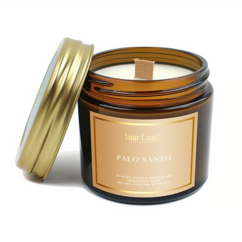 30822ŚWIECA SOJOWA ZAPACHOWA Z DREWNIANYM KNOTEM PALO SANTO 120 ml - YOUR CANDLE-1