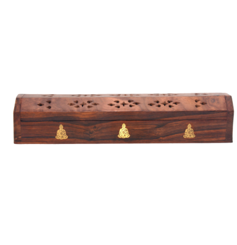 30880PUDEŁKO DREWNIANE NA KADZIDŁO Z MOTYWEM BUDDY - SATTVA-1
