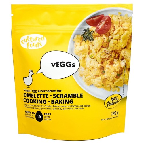 30927ROŚLINNY ZAMIENNIK JAJ DO JAJECZNICY, OMLETU, QUICHE I INNYCH DAŃ JAJECZNYCH BEZGLUTENOWY 180 g - CULTURED FOODS-1