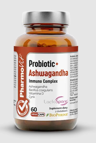 30978PROBIOTIC + ASHWAGANDHA IMMUNO COMPLEX 60 KAPSUŁEK - PHARMOVIT (CLEAN LABEL)-1