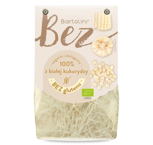 31224MAKARON (Z BIAŁEJ KUKURYDZY) KRAJANKA BEZGLUTENOWY BIO 250 g - BARTOLINI-1