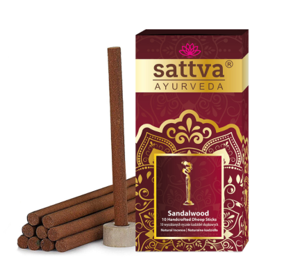 31293KADZIDEŁKA INDYJSKIE SŁUPKOWE SANDAŁOWE (10 szt.) 20 g - SATTVA (AYURVEDA)-1