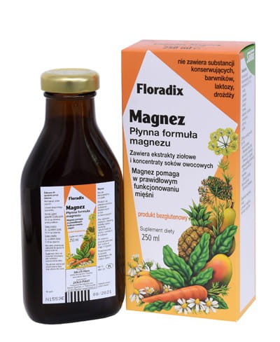31375SUPLEMENT DIETY MAGNEZ W PŁYNIE BEZGLUTENOWY 250 ml - SALUS (FLORADIX)-1