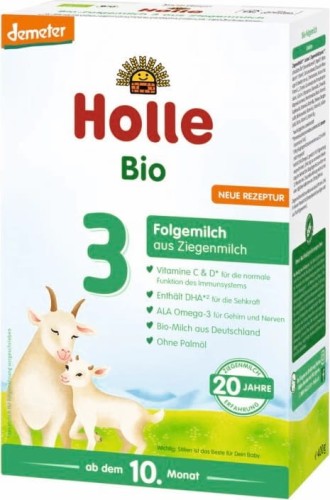 31445MLEKO KOZIE 3 NASTĘPNE DLA NIEMOWLĄT PO 6 MIESIĄCU DEMETER BIO 400 g - HOLLE-1