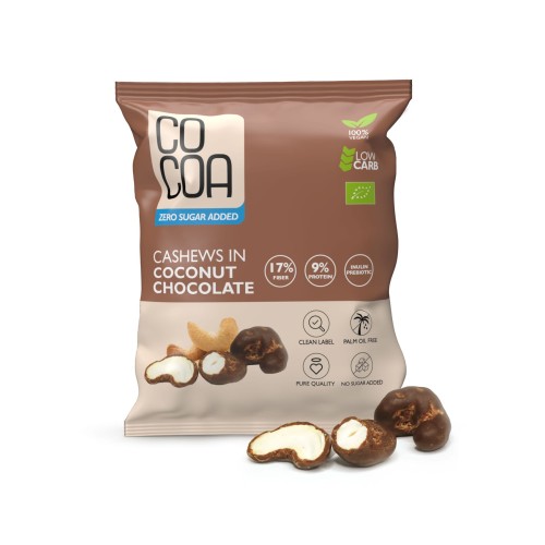 31451ORZECHY NERKOWCA W CZEKOLADZIE KOKOSOWEJ BEZ DODATKU CUKRU BIO 70 g - COCOA-1