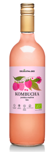 31481KOMBUCHA MALINOWA BIO 750 ml - DELIKATNA (ZAKWASOWNIA)-1