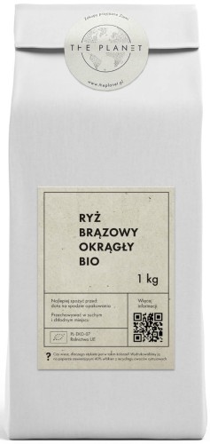 31512RYŻ BRĄZOWY OKRĄGŁY BIO 1 kg - THE PLANET-1