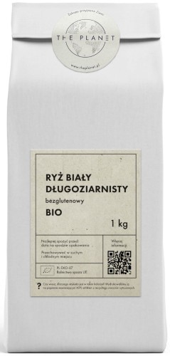 31519RYŻ BIAŁY DŁUGOZIARNISTY BEZGLUTENOWY BIO 1 kg - THE PLANET-1