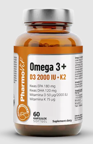 31674OMEGA 3 + WITAMINY D3 + K2 BEZGLUTENOWE 60 KAPSUŁEK - PHARMOVIT (CLEAN LABEL)-1