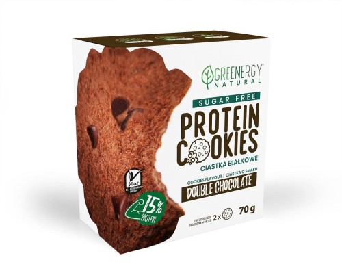 31687CIASTKA PROTEINOWE PODWÓJNIE CZEKOLADOWE BEZ CUKRU (2 x 35 g) 70 g - GREENERGY-1