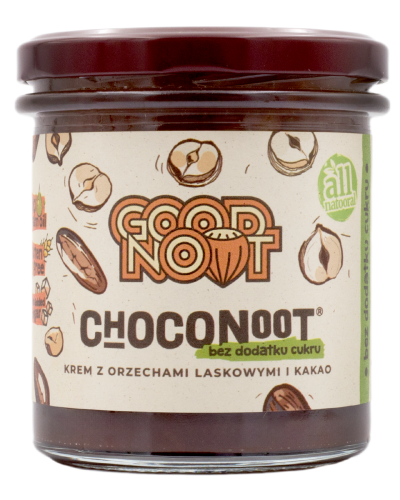 31748KREM Z ORZECHÓW LASKOWYCH I KAKAO BEZ DODATKU CUKRU 330 g - GOOD NOOT-1