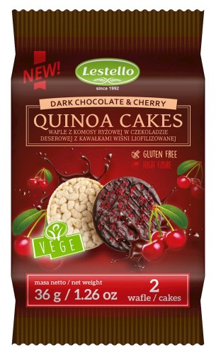 31794WAFLE Z KOMOSY RYŻOWEJ W CZEKOLADZIE DESEROWEJ Z WIŚNIĄ BEZGLUTENOWE 36 g - LESTELLO-1