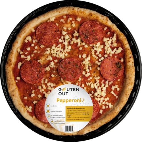 31904PIZZA Z SEREM MOZZARELLA I KIEŁBASĄ PEPPERONI BEZGLUTENOWA 330 g - GLUTEN OUT-1