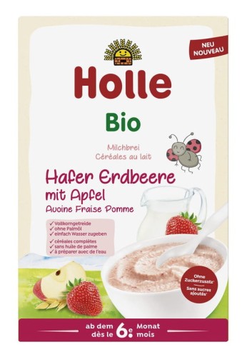 31911KASZKA OWSIANA MLECZNA TRUSKAWKOWO - JABŁKOWA BEZ DODATKU CUKRÓW OD 6 MIESIĄCA BIO 250 g - HOLLE-1