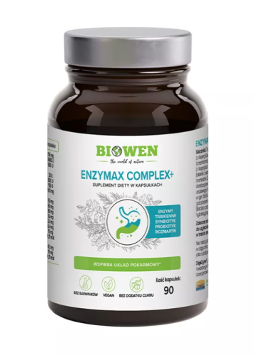 32018KAPSUŁKI NA WSPARCIE TRAWIENIA ENZYMAX COMPLEX+ 90 KAPSUŁEK - HEMPKING (BIOWEN)-1
