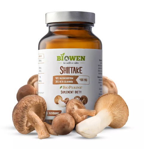 32025GRZYBY SHIITAKE EKSTRAKT (400 mg) BEZGLUTENOWY 90 KAPSUŁEK - HEMPKING (BIOWEN)-1