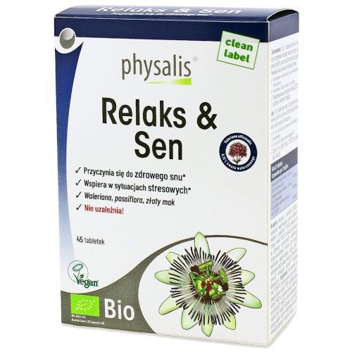 32044TABLETKI NA RELAKS I SEN BIO 45 szt. - PHYSALIS-1
