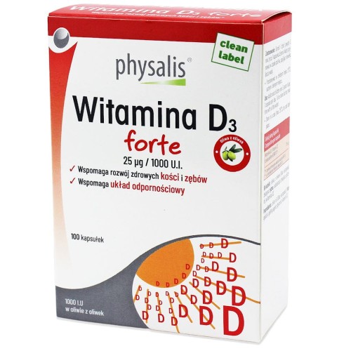 32046WITAMINA D3 FORTE 100 KAPSUŁEK - PHYSALIS-1