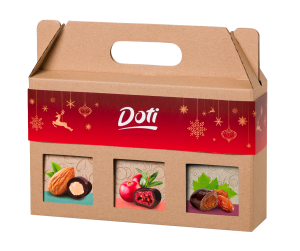 ZESTAW ŚWIĄTECZNY - BAKALIE W CZEKOLADZIE BEZGLUTENOWE BIO 3 RODZAJE 150 g - DOTI (PRODUKT SEZONOWY)