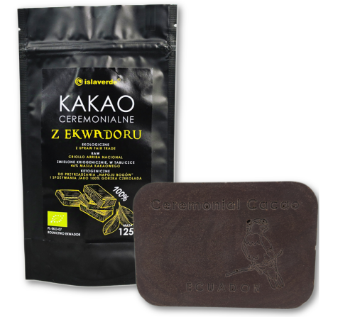 32118KAKAO CEREMONIALNE TABLICZKA BIO 125 g - ISLAVERDE (SEGURA)-1