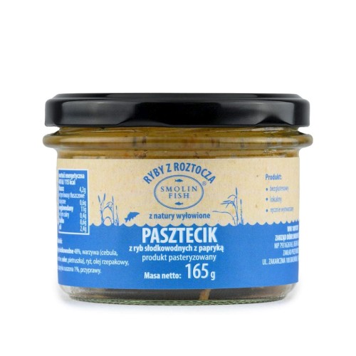 32172PASZTECIK Z RYB SŁODKOWODNYCH Z PAPRYKĄ BEZGLUTENOWY 165 g - SMOLIN FISH-1