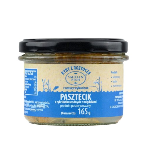 32174PASZTECIK Z RYB SŁODKOWODNYCH Z MIGDAŁAMI BEZGLUTENOWY 165 g - SMOLIN FISH-1