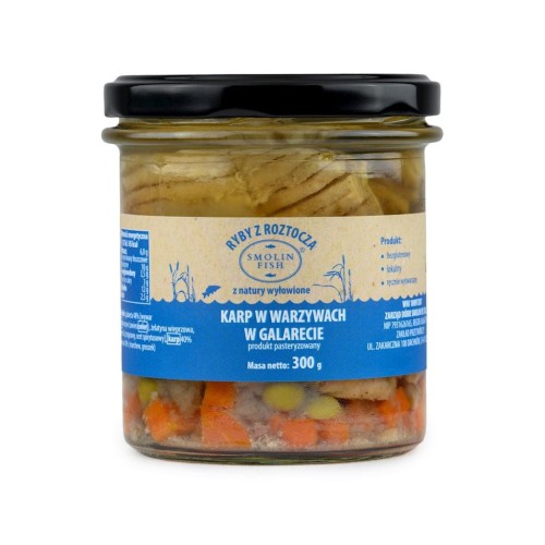 32183KARP W WARZYWACH W GALARECIE BEZGLUTENOWY 300 g - SMOLIN FISH-1