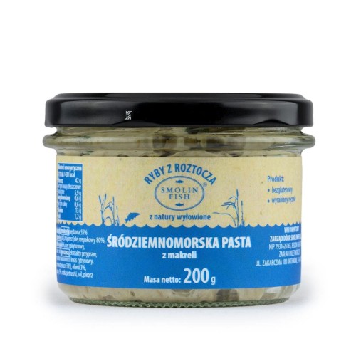 32205PASTA ŚRÓDZIEMNOMORSKA Z WĘDZONEJ MAKRELI 200 g - SMOLIN FISH (NA ZAMÓWIENIE)-1