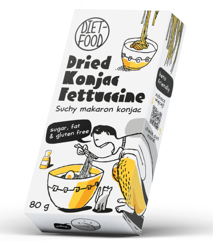 32219MAKARON SUCHY (KONJAC) FETTUCCINE BEZGLUTENOWY 80 g - DIET-FOOD-1