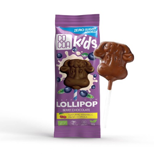 32266LIZAK Z CZEKOLADY JAGODOWEJ Z WITAMINĄ C Z ACEROLI BEZ DODATKU CUKRÓW BIO 15 g - COCOA-1