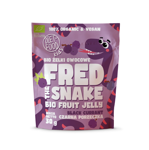 32293ŻELKI CZARNA PORZECZKA BIO 30 g - DIET-FOOD (FRED THE SNAKE)-1