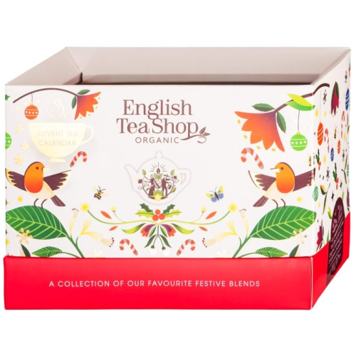 32312KALENDARZ ADWENTOWY (HERBATY I HERBATKI) BIO (LUXURY – 13 SMAKÓW) (25 x 1,78 g) 44,5 g - ENGLISH TEA SHOP ORGANIC (PRODUKT SEZONOWY)-1