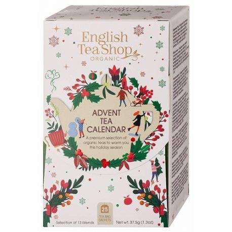32318KALENDARZ ADWENTOWY BIAŁY (HERBATY I HERBATKI) BIO (13 SMAKÓW) (25 x 1,5 g) 37,5 g - ENGLISH TEA SHOP ORGANIC (PRODUKT SEZONOWY)-1