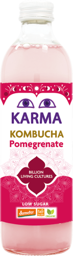 32356KOMBUCHA Z GRANATEM NISKA ZAWARTOŚĆ CUKRÓW FAIR FOR LIFE DEMETER BIO 500 ml - KARMA KOMBUCHA-1