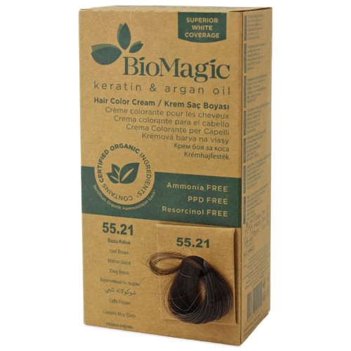 32392FARBA DO WŁOSÓW MROŹNY BRĄZ (55.21) 250 g - BIOMAGIC-1