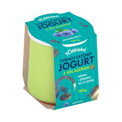 32424JOGURT TERMOSTATOWY JAGODOWY BIO Z KOLAGENEM 140 g - YÖMLEKO-1