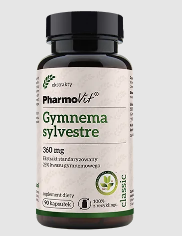 32429GURMAR EKSTRAKT (GYMNEMA SYLVESTRE) (360 mg) BEZGLUTENOWA 90 KAPSUŁEK - PHARMOVIT (CLASSIC)-1