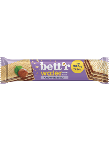 32461WAFELEK Z KREMEM ORZECHOWO - KAKAOWYM BEZ DODATKU CUKRÓW BIO 30 g - BETT'R-1