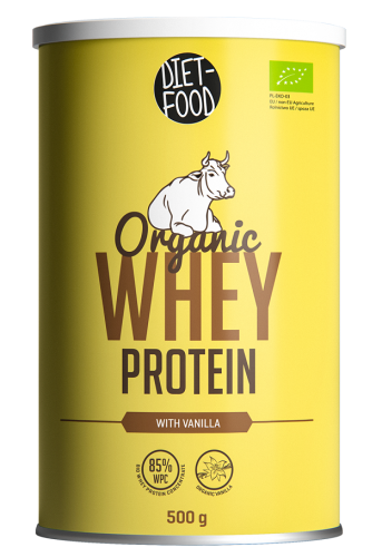 32509BIAŁKO SERWATKOWE O SMAKU WANILIOWYM (KONCENTRAT WPC 85) BIO 500 g - DIET-FOOD-1