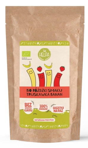 32510RÓŻDŻKI SMAKU MIX TRUSKAWKA - BANAN (LIOFILIZOWANE OWOCE) BIO (10 x 2 g) 20 g - HELPA-1