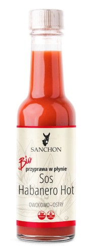 32543PRZYPRAWA W PŁYNIE HABANERO HOT WEGAŃSKA BEZGLUTENOWA BIO 140 ml - SANCHON-1