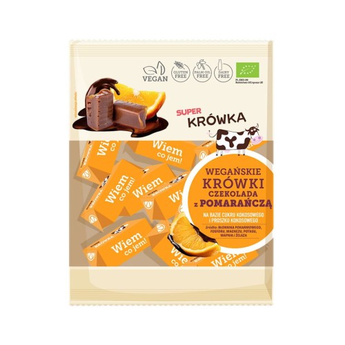 32645KRÓWKI CZEKOLADA Z POMARAŃCZĄ BEZMLECZNE BEZGLUTENOWE BIO 150 g - ME GUSTO (SUPER KRÓWKA)-1