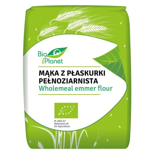 32658MĄKA Z PŁASKURKI PEŁNOZIARNISTA BIO 1 kg - BIO PLANET-1