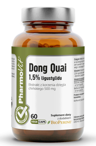 32699DZIĘGIEL CHIŃSKI (DONG QUAI) EKSTRAKT (500 mg) BEZGLUTENOWY 60 KAPSUŁEK - PHARMOVIT (CLEAN LABEL)-1