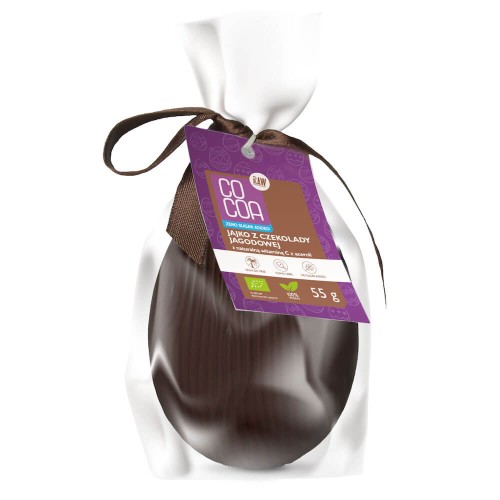 32740JAJKO Z CZEKOLADY JAGODOWEJ Z WITAMINĄ C Z ACEROLI BEZ DODATKU CUKRÓW BIO 55 g - COCOA (PRODUKT SEZONOWY)-1