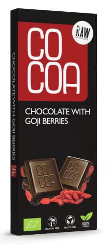 32812CZEKOLADA SUROWA Z JAGODAMI GOJI BIO 40 g - COCOA-1