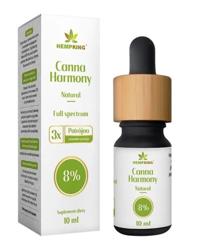 32972OLEJ KONOPNY 8 % (800 mg FITOSKŁADNIKÓW) 10 ml - HEMPKING-1